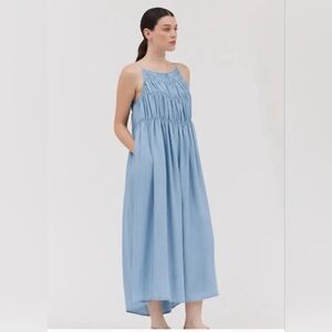 Grade & Gather Chambray Smock Tier Dress